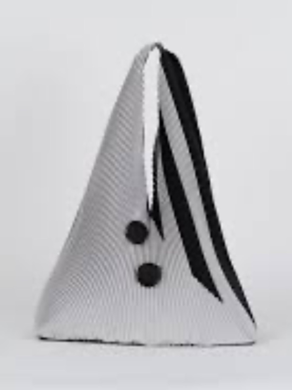 Repleat Black And Gray Hobo Handbag